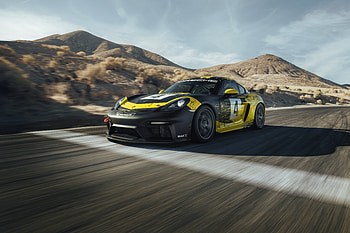 Sports car, Porsche Cayman GT4, race HD wallpaper