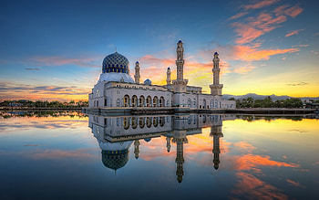 Mosque of Kota Kinabalu, Malaysia HD wallpaper