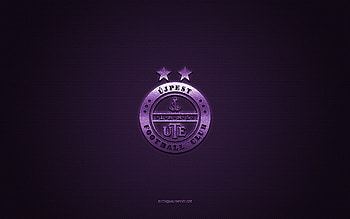 Ujpest FC, Hungarian football club, purple logo, purple carbon fiber background, Nemzeti Bajnoksag I, football, NB I, Budapest, Hungary, Ujpest FC logo HD wallpaper