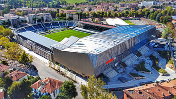 Bergamo travels, Atalanta stadium revamp, Exciting new phase, Sports venue upgrade HD wallpaper