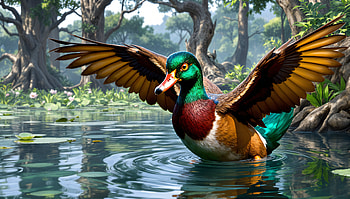 Stunning Wood Duck in Ultra, wood duck, Animal, duck, Wildlife, nature HD wallpaper