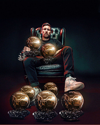 Lionel Messi, Messi Ballon d'or, Leo Messi, LM7, Leo, 2021 Ballon d'or, Ballon d'or 2021, GOAT, Ballon d'or winner, GOA7 HD phone wallpaper