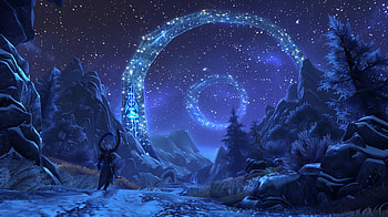 Nightfall Adventure: Draenei, video game, World of Warcraft, Draenei (World Of Warcraft), night HD wallpaper
