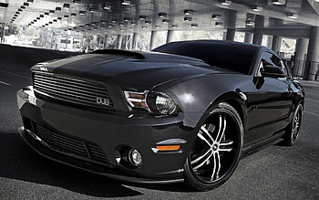 Ford Mustang DUB edition, mustang, black, transcripts, dub HD wallpaper