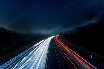 Light Trails Highway , trails, light, highway, road, graphy HD wallpaper