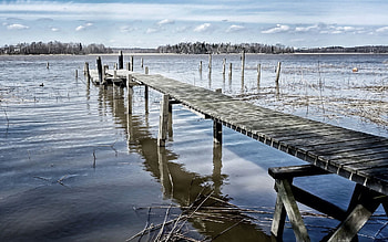 Landscape, Nature, Lake, Bridge HD wallpaper