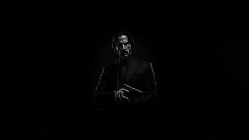 John Wick Armed And Ready, john-wick, movies, artwork, art, digital-art, keanu-reeves, ai, dark, black HD wallpaper