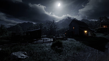 RDR2 Moonlit Outpost - Night, night, moon, video game, Red Dead Redemption 2 HD wallpaper