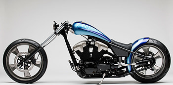 Fury Hardtail, blue, bike, honda, custom HD wallpaper