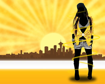 Dosen't Get Any Better!, golden, girl, sun, sunrise HD wallpaper