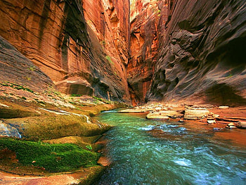 River-at-Gorge, river, canyon, nature, water, rock HD wallpaper