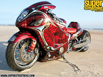 Hayabusa, suzuki, custom, super street bike HD wallpaper