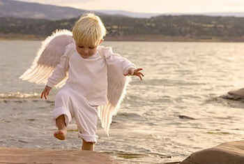 angel boy , wings, angel, boy, seashore HD wallpaper
