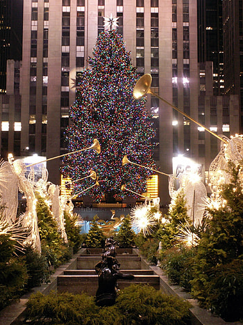 Christmas tree, New York Christmas HD phone wallpaper