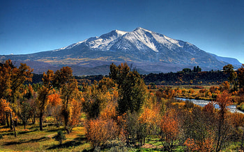 Nature, Trees, Mountains, Autumn HD wallpaper