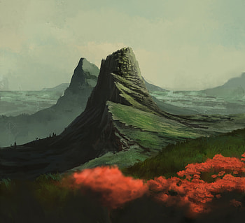 Landscape, Nature, Art, Mountains HD wallpaper
