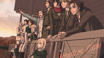 Mikasa Ackerman Levi Ackermann Eren Yeager Armin Arlert Annie Leonhart Jean Kirstein Attack On Titan HD wallpaper
