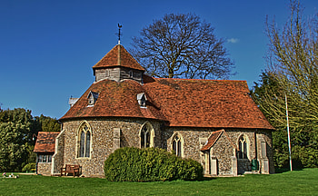 Church of St John the Baptist at Little Maplestead, old, Blue sky, Church, religion HD wallpaper