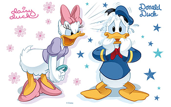 Daisy Duck, Tense moments, Donald Duck, Cartoon HD wallpaper