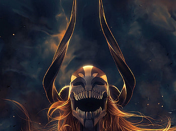 Kurosaki Ichigo, strawberry, horns, man, skull, demon, bleach, anime, boy, creature HD wallpaper