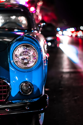 Cars, Car, Machine, Old, Vintage, Headlight HD phone wallpaper