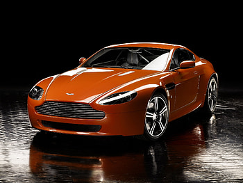 Aston Martin, Cars, Reflection, Front View, 2008, V8, Vantage HD wallpaper