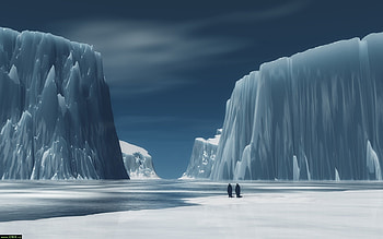 Landscape, Winter, Art, Antarctica, Arctic HD wallpaper