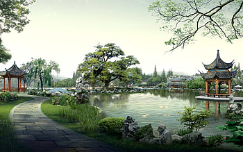 Landscape, Trees, Asia HD wallpaper