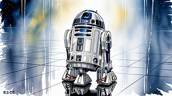 R2-D2 Ultra – Iconic Star Wars Droid Illustration, R2-D2, Star Wars, droid, Sci Fi HD wallpaper