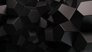 Dark Polygonal Objects HD wallpaper