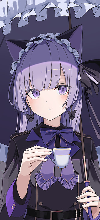 Lavender Tea Catgirl — Anime , Anime, girl, anime girl HD phone wallpaper