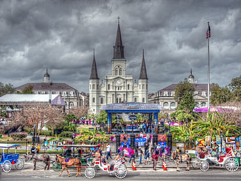 New Orleans, buildings, colorful, city, sky, castle, archeticture, houses HD wallpaper