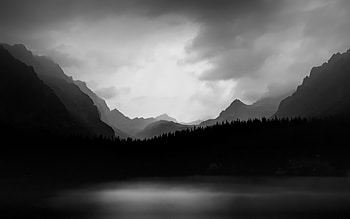 Fog, Relief, Bw, Chb, Slope HD wallpaper