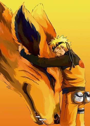 Kurama (Anime), Linlongart's anime poster, Naruto and Kurama artwork, Beautiful decoration HD phone wallpaper