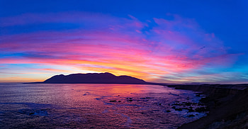 Nature, Sunset, Sea, Twilight, Coast, Dusk HD wallpaper