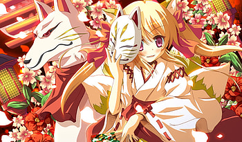 Festival, kimono, anime, japan, girl HD wallpaper