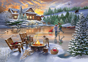 winterfreuden, landscape, winter, painting, snow HD wallpaper