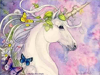 Spring's Renewal, abstract, fantasy, pretty, unicorn, spring HD wallpaper