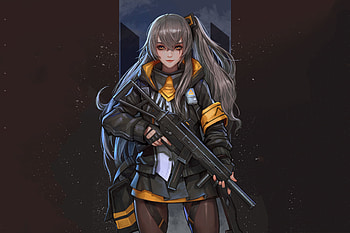 UMP45 Girls Frontline , girls-frontline, anime-girl, anime, artstation HD wallpaper