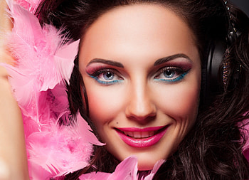 Pink Smile, makeup, mood, heads, smile, girl, lashes, eye shadow, lips, pens HD wallpaper