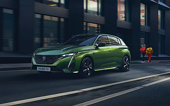 2022, Peugeot 308, front view, exterior, green hatchback, green Peugeot 308, french cars, Peugeot HD wallpaper