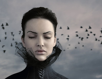 Dreams, birds, fantasy, woman HD wallpaper