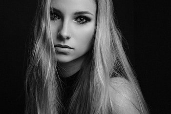 Lovely Face, face, model, woman, monochrome HD wallpaper