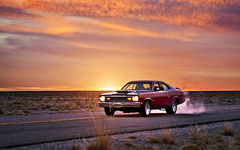 Muscle Car, muscle-car, cars, vintage, sunset HD wallpaper