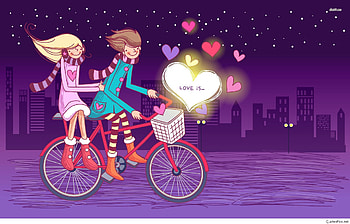valentines-day-animated-cartoon---- HD wallpaper