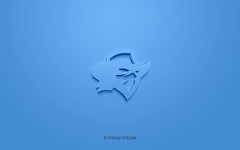 Dallas Renegades, creative 3D logo, blue background, XFL, 3d emblem, American football club, USA, 3d art, American football, Dallas Renegades 3d logo HD wallpaper