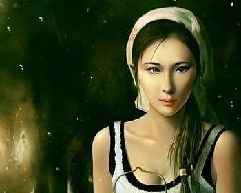 Fantasy girl, face, fantasy, woman, beauty HD wallpaper