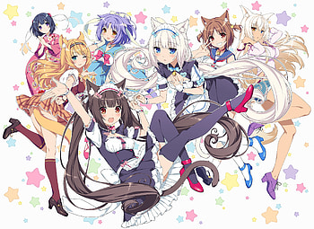 Nekopara, Cinnamon (Nekopara), Azuki (Nekopara), Maid, Thigh Highs, Anime, Chocola (Nekopara), Coconut (Nekopara), Dress, High Heels, Maple (Nekopara), Shigure Minaduki, Skirt, Socks, Vanilla (Nekopara) HD wallpaper