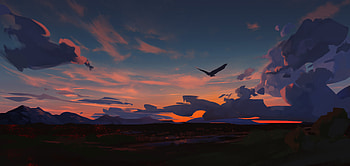 Eagle In Sky , eagle, artist, artwork, digital-art, deviantart HD wallpaper