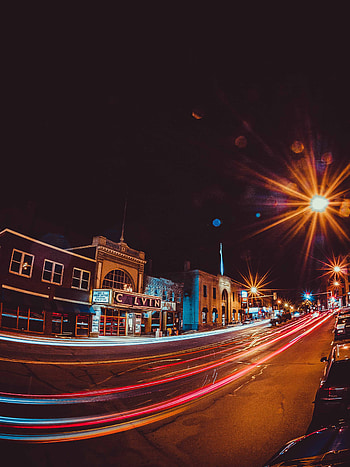 Cities, Building, Shine, Light, Road, Traffic, Movement, Night City HD phone wallpaper